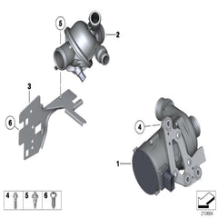 Engine Coolant Thermostat 11537580627 11538671517 For BMW 5 Series F10 & 7 Series F02 Tag-E-77