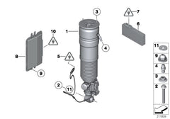 Rear Left Air Suspension Shock Absorber Strut 37126795873 Compatible With OEM quality for Rolls Royce Ghost RR4