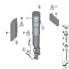 Rear Left Air Suspension Shock Absorber Strut 37126795873 Compatible With OEM quality for Rolls Royce Ghost RR4