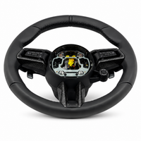 Black Smooth Leather Steering Wheel Compatible With Porsche All Models