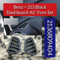 Front Ac Vent Grill Dashboard Left & Right (Set) 2136809404 Compatible With BENZ 213 Black