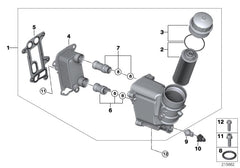 OIL COOLER 11427802113 7802113 For BMW 3 Series E90 & 5 Series E60, X1 E84 Tag-O-01