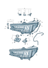 Right LED Headlight DRL Light Control 8W0941774 Compatible With AUDI A5 Tag-BL-210