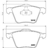Front Brake Pad 30793539 2414201 P24077 Compatible With VOLVO S60 II 134 & S60 II Cross Country 134 & S80 II 124