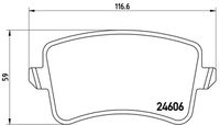 Rear Brake Pad 8K0698451 2460601 P85100 Compatible With AUDI A4 B8 & A5 & Q5
