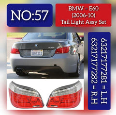 Tail Light Rear Lamp Compatible With BMW 5 Series E60 2006-2010 Tail Light Rear Lamp Left 63217177281 & Right 63217177282