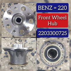 Front Wheel Hub 2203300725 0009809302 0029802002 0029806502 1409810305 A0009809302 A0029802002 A0029806502 A1409810305 Compatible With MERCEDES-BENZ S-CLASS (W220, V220) & S-CLASS (W221, V221)