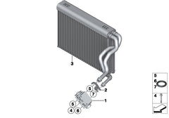 Air Conditioning Evaporator (Cooling Coil) 64119262433 Compatible with BMW X3 F25 & F26 X3