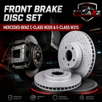 Front Brake Disc Set A0004212212 Compatible With MERCEDES-BENZ C-CLASS W205 & E-CLASS W213