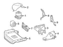 Engine Mount Left 2222405017 Right 2222405117 Compatible With MERCEDES-BENZ S-Class W222