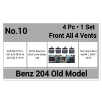 Front Air Conditioner Back Ac Vent Grille Outlet Tab Clip Slider Repair Kit 2048300754 2048300854 Compatible With MERCEDES-BENZ C-CLASS (W204) (Set Of 4)