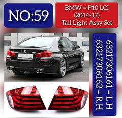 Tail Light Rear Lamp Compatible With BMW 5 Series F10 2014-2017 Tail Light Rear Lamp Left 63217306161 & Right 63217306162