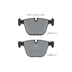 Rear Brake Pad 34216790966 2445801 2373101 P06053 Compatible With BMW 7 Series F02