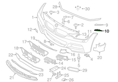 Front Bumper Bracket Right 51117279712 & Left 51117279711 Compatible With BMW 3 Series F30 (2012-2015) Tag No.1547