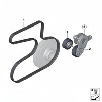 Belt Idler Pulley 11287823380 11287823374 11288511919 Compatible with MINI (R56) & MINI CLUBMAN (R55)& MINI COUNTRYMAN (R60) & MINI Convertible (R57) & MINI Coupe (R58) & MINI PACEMAN (R61) & MINI Roadster (R59) Tag no : 9