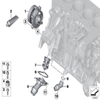 Elbow (Thermostat) 11518512445 Compatible With MINI COUNTRYMAN R60 Tag-E-91
