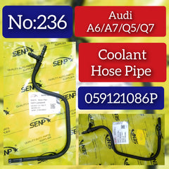 Coolant Hose Pipe 059121086P For AUDI A6 Q5 Q7 Tag-H-236