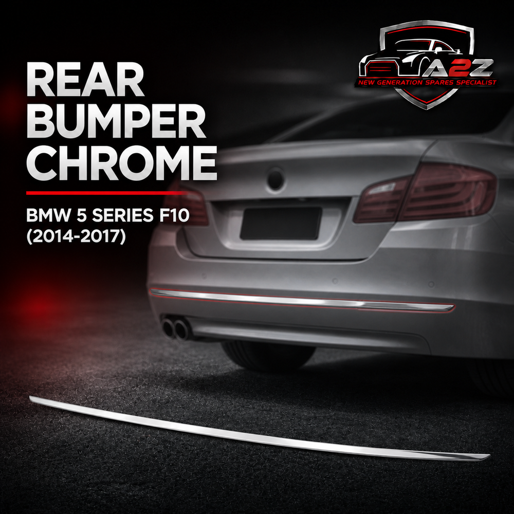 Rear Bumper Chrome 51127341672 Compatible With BMW 5 Series F10 (2014-2017) Tag No.62