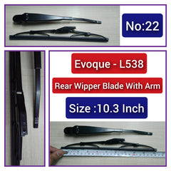 Rear Wiper Blade (10.3 Inch) With Arm Compatible with Land Rover Range Rover Evoque (L538) Tag-WBR-22