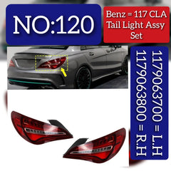 Tail Light Rear Lamp Compatible With MERCEDES-BENZ CLA C117 Tail Light Rear Lamp Left 1179063700 A1179063700 & Right 1179063800 A1179063800