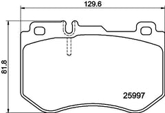 Front Brake Pad A0004209503 2599701 P050123 Compatible With MERCEDES-BENZ C-CLASS W205