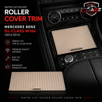 Water Cup Holder Roller Cover Trim Beige 1666803814 Compatible With Mercedes Benz GL-Class W166 & GLE W166 & GLS