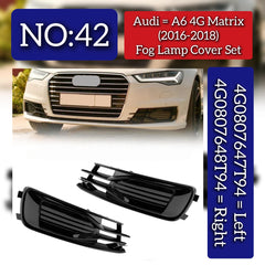 Fog Lamp Cover Left 4G0807647T94 & Right 4G0807648T94 Compatible With Audi A6 4G Matrix (2016-2018) Tag No.42