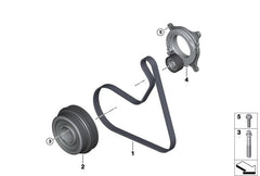 Extra Multi Rib Belt 6PK1157 11287926093 Compatible With BMW 3 (G20, G80, G28), 5 (G30, F90), 6 Gran Turismo (G32), X3 (G01, F97, G08) (CONTINENTAL)