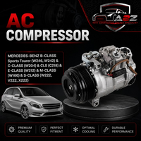 AC Compressor A0032305811 Compatible With MERCEDES-BENZ B-CLASS Sports Tourer (W246, W242) & C-CLASS (W204) & CLS (C218) & E-CLASS (W212) & M-CLASS (W166) & S-CLASS (W222, V222, X222)