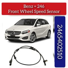 Front Left/Right ABS Wheel Speed Sensor 2465402510 A2465402510 Compatible With MERCEDES-BENZ A-CLASS W176 & B-CLASS Sports Tourer W246 & CLA Coupe C117 & GLA-CLASS X156