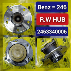 Rear Wheel Hub 2463340006 A2463340006 Compatible With MERCEDES-BENZ A-CLASS W176 & B-CLASS Sports Tourer W246, W242 CLA Coupe C117 & GLA-CLASS X156