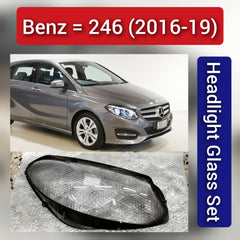 Front Headlight Glass Compatible with Benz 246 2016 - 2019.