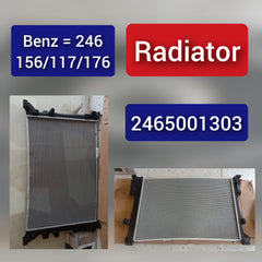 Engine Cooling Radiator 2465001303 A2465001303 Compatible with MERCEDES-BENZ A-CLASS (W176) & B-CLASS Sports Tourer (W246, W242) & CLA Coupe (C117) & GLA-CLASS (X156)