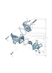 Thermostat Elbow 079121115BG Compatible With AUDI Q7