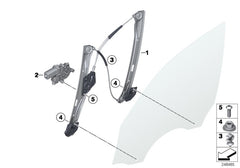 Front Right Glass Machine 51337281882 Compatible With BMW 1 (F20)