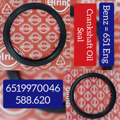Engine Cylinder Crankshaft Seal Ring 588.620 6519970046 Compatible With MERCEDES-BENZ GLE (W166) M-CLASS (W166)