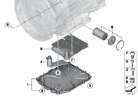 Transmission Oil Pan 28108070791 28107842385 Compatible With BMW 3 Series (F30, F80) & 3 Convertible (E93) & 5 Series (F10) & 6 Gran Coupe (F06) & Z4 Roadster (E89) Tag 29