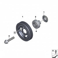 Crankshaft Pulley 11237638551 11237562801 11237622909 Compatible With BMW 1 Series (F20) & 3 Series (F30, F80) Tag-CP-11