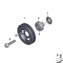 Crankshaft Pulley 11237638551 11237562801 11237622909 Compatible With BMW 1 Series (F20) & 3 Series (F30, F80) Tag-CP-11