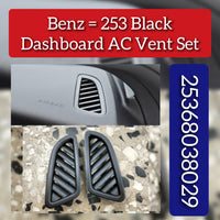 Front Ac Vent Dashboard Left & Right (Set) 25368038029 Compatible With BENZ 253 Black