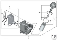 Oil Cooler Assembly 11427800066 7800066 For BMW 3 Series E90 F30 & 5 Series F10, X1 E84 Tag-O-110