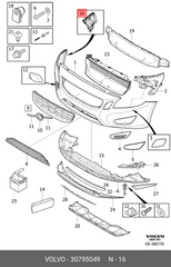 Front Bumper Bracket Left 30795049 & Right 30795048 Compatible With VOLVO S60 (2011-2013) Tag No.2710