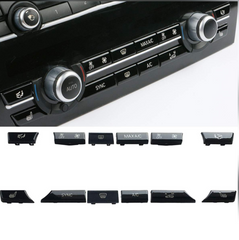 Heater Climate Control Button Cap, Smooth Air Conditioning Button Cover 61319313923-B 9313923 (Set Of 12) Compatible with BMW 5 Series (F10) & 5 Gran Turismo (F07)