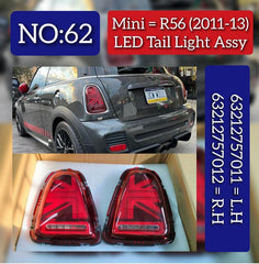 Tail Light Rear Lamp Compatible With MINI Cooper R56 2011-2013 Tail Light Rear Lamp Left 63212757011 63212753625 & Right 63212757012 63212753626
