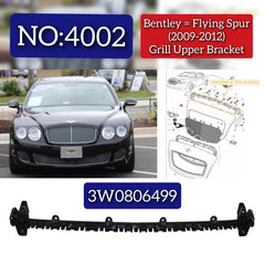 Grill Upper Bracket 3W0806499 Compatible With Bentley Flying Spur (2009-2012) Tag No.4002