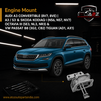 Engine Mount 3Q0199262J Compatible With AUDI A3 Convertible (8V7, 8VE) | A3 / S3 & SKODA KODIAQ I (NS6, NS7, NV7) OCTAVIA III (5E3, NL3, NR3) & VW PASSAT B8 (3G2, CB2) TIGUAN (AD1, AX1)
