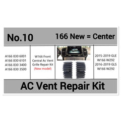 Center AC Conditioner Air Vent Grill Outlet Tab Clip Repair Kit 1668306001 1668306101 Compatible With MERCEDES BENZ GLE W166 & GLS W166 Tag-ACR-10