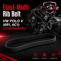 ELAST-MULTI-RIB BELT 6PK989 04C260849E Compatible With VW POLO V (6R1, 6C1) (CONTINENTAL)