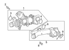Elbow (Thermostat) 2742000715 2742003400 For MERCEDES-BENZ C-CLASS W205 & E-CLASS W212 W213 Tag-E-25