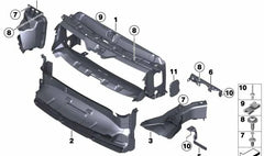 Upper Air Duct Frame 51747255413 Compatible With BMW 3 Series F30 (2012-2018)
